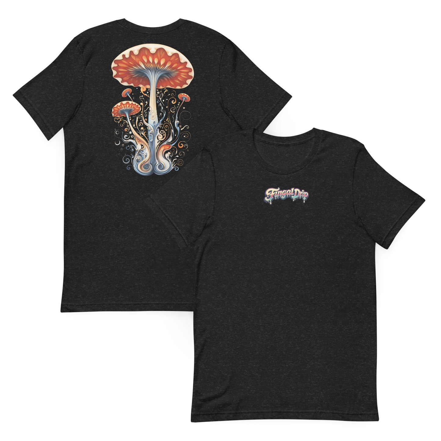 Backstage Bloom – Psychedelic Mushroom t-shirt by Fungal Drip