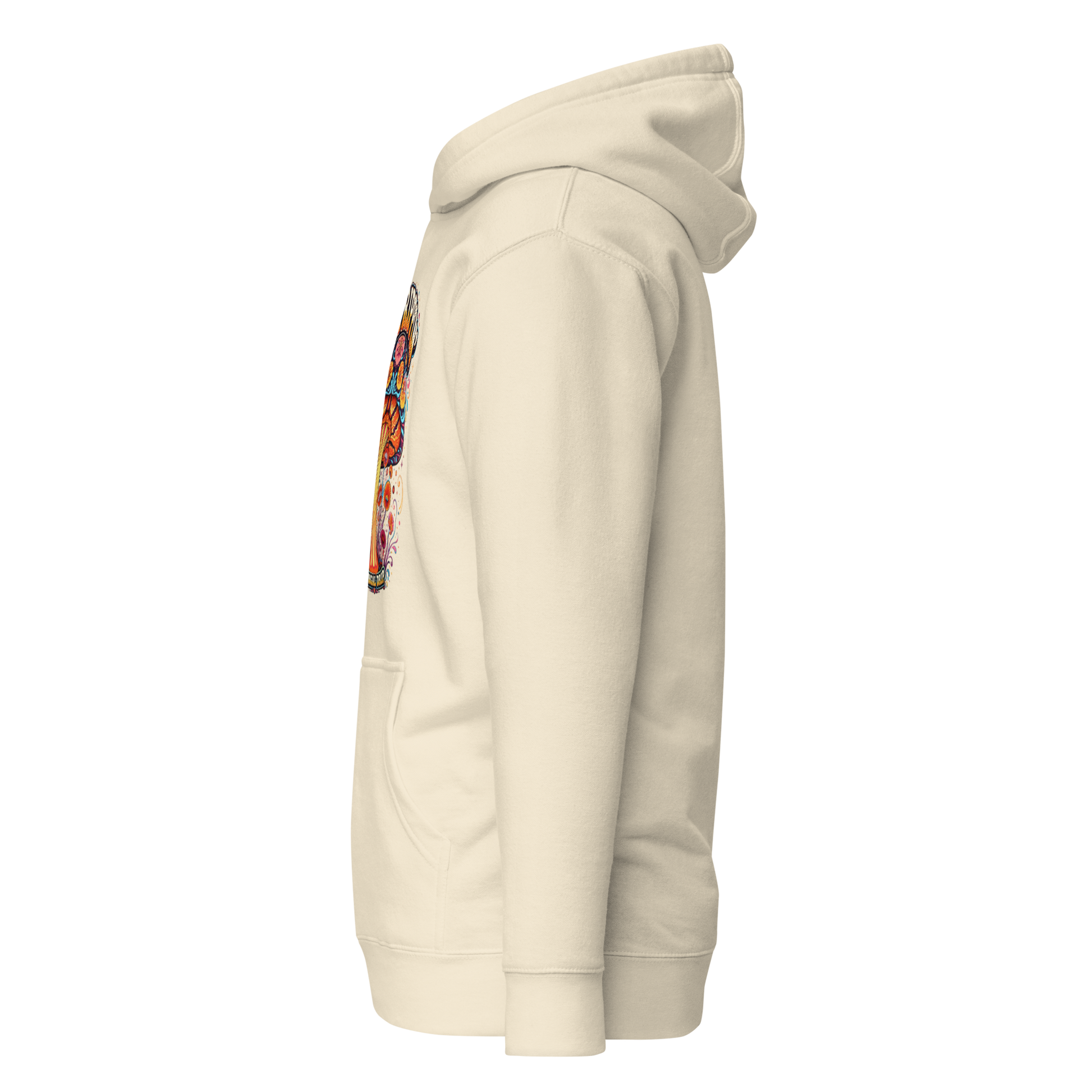 Daytrippin Hoodie with original psychedelic mushroom artwork by Fungal Drip
