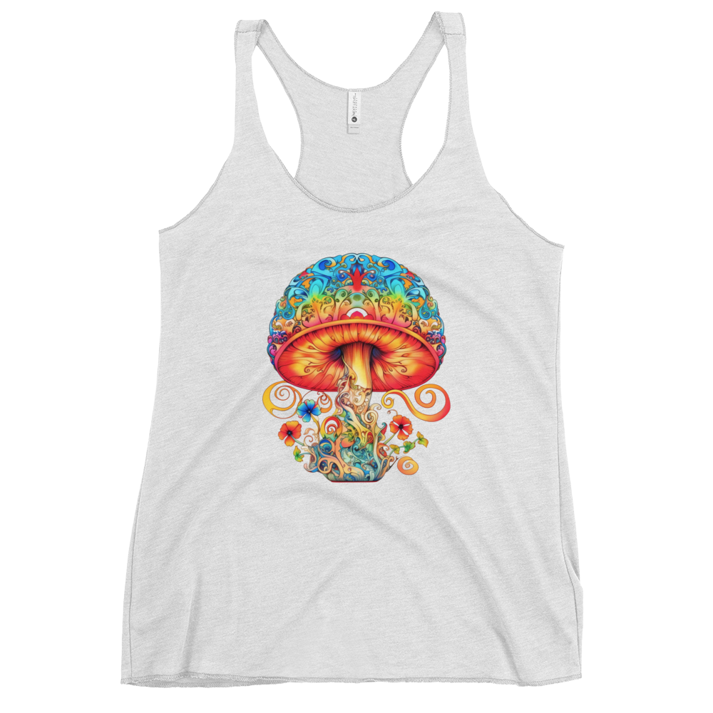 Women's Racerback Tank – Psychedelic Mushroom Racer Tank Top by Fungal Drip