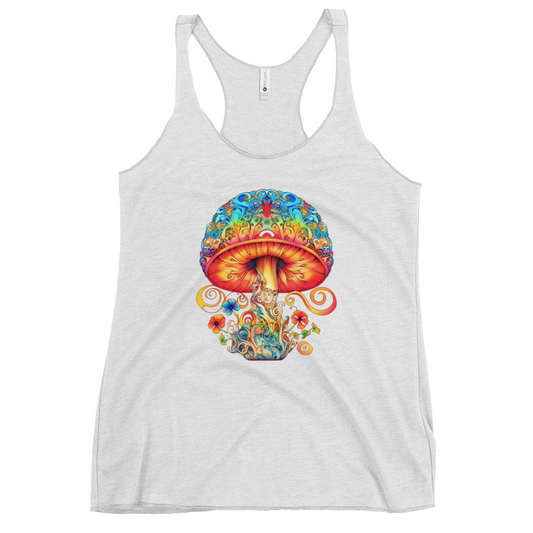 Women's Racerback Tank – Psychedelic Mushroom Racer Tank Top by Fungal Drip