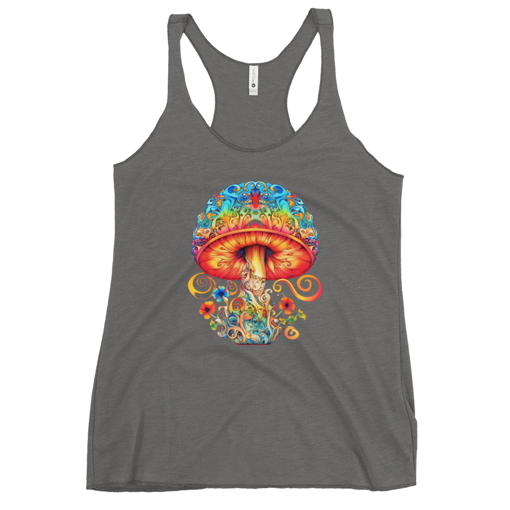 Women's Racerback Tank – Psychedelic Mushroom Racer Tank Top by Fungal Drip