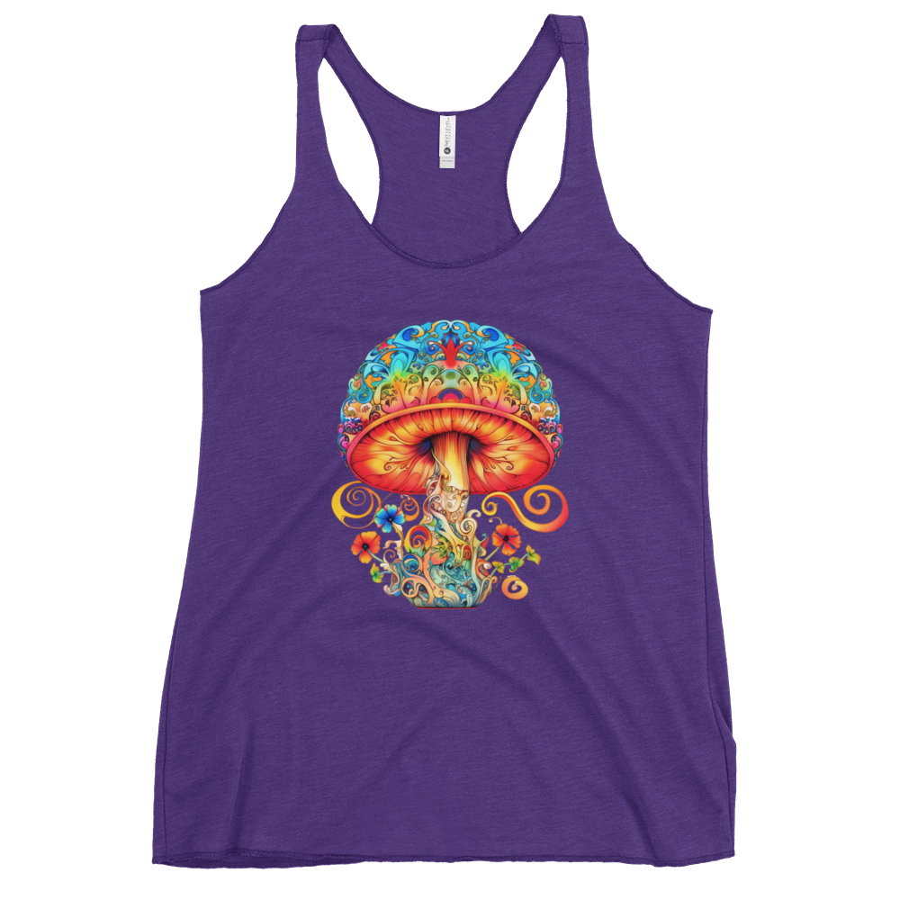 Women's Racerback Tank – Psychedelic Mushroom Racer Tank Top by Fungal Drip