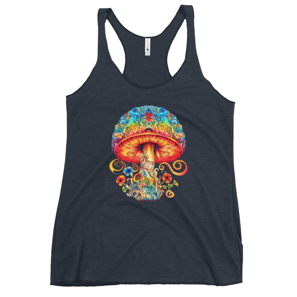 Women's Racerback Tank – Psychedelic Mushroom Racer Tank Top by Fungal Drip