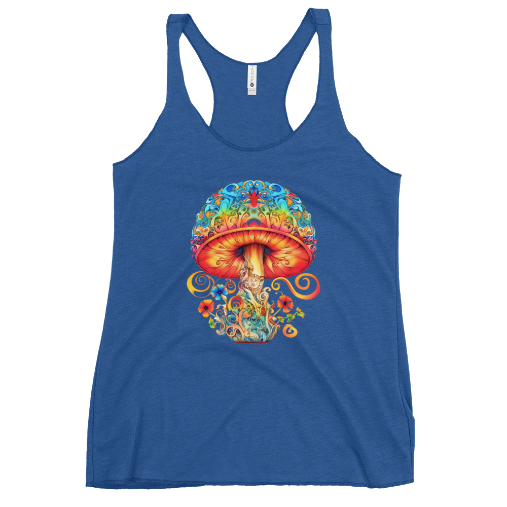 Women's Racerback Tank – Psychedelic Mushroom Racer Tank Top by Fungal Drip