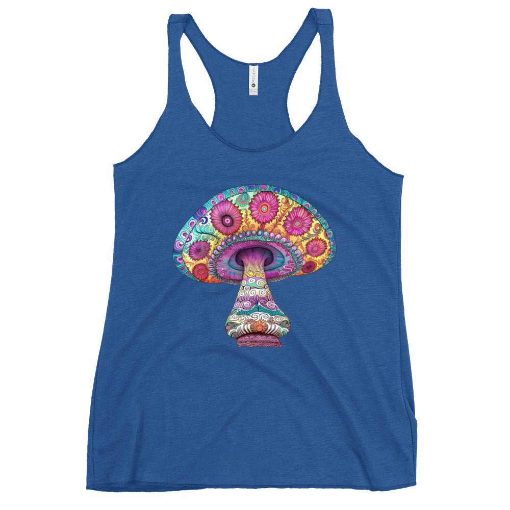 Fungi Fantasy Flair – Psychedelic Mushroom Racer Tank Top by Fungal Drip