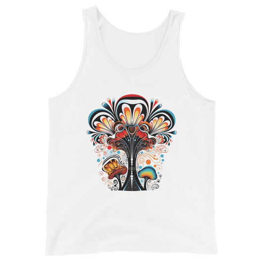 Hypnotic Haze Tank Top – Psychedelic Mushroom Mens Tank Tops by Fungal Drip