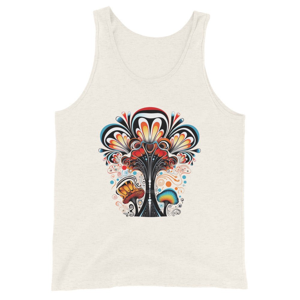Hypnotic Haze Tank Top – Psychedelic Mushroom Mens Tank Tops by Fungal Drip