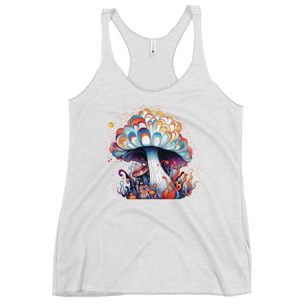 Mushroom Magic – Psychedelic Mushroom Racer Tank Top by Fungal Drip