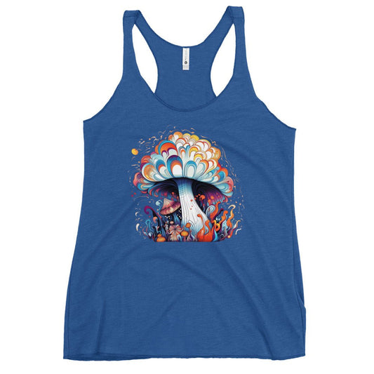 Mushroom Magic – Psychedelic Mushroom Racer Tank Top by Fungal Drip