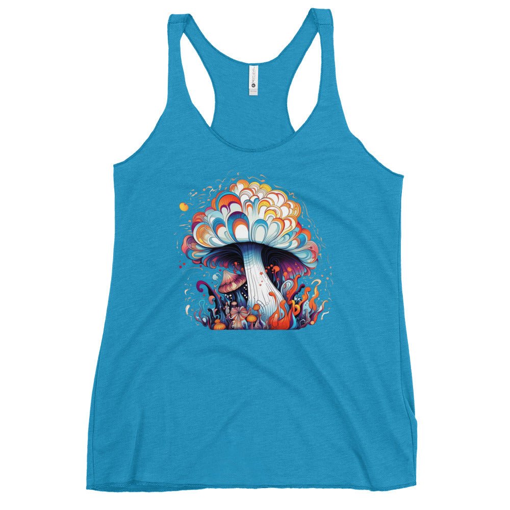 Mushroom Magic – Psychedelic Mushroom Racer Tank Top by Fungal Drip