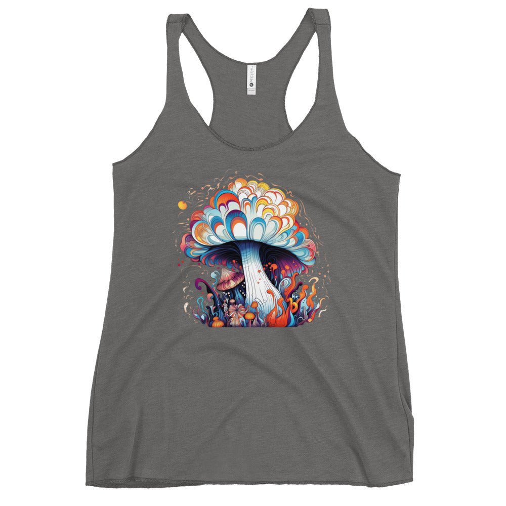 Mushroom Magic – Psychedelic Mushroom Racer Tank Top by Fungal Drip