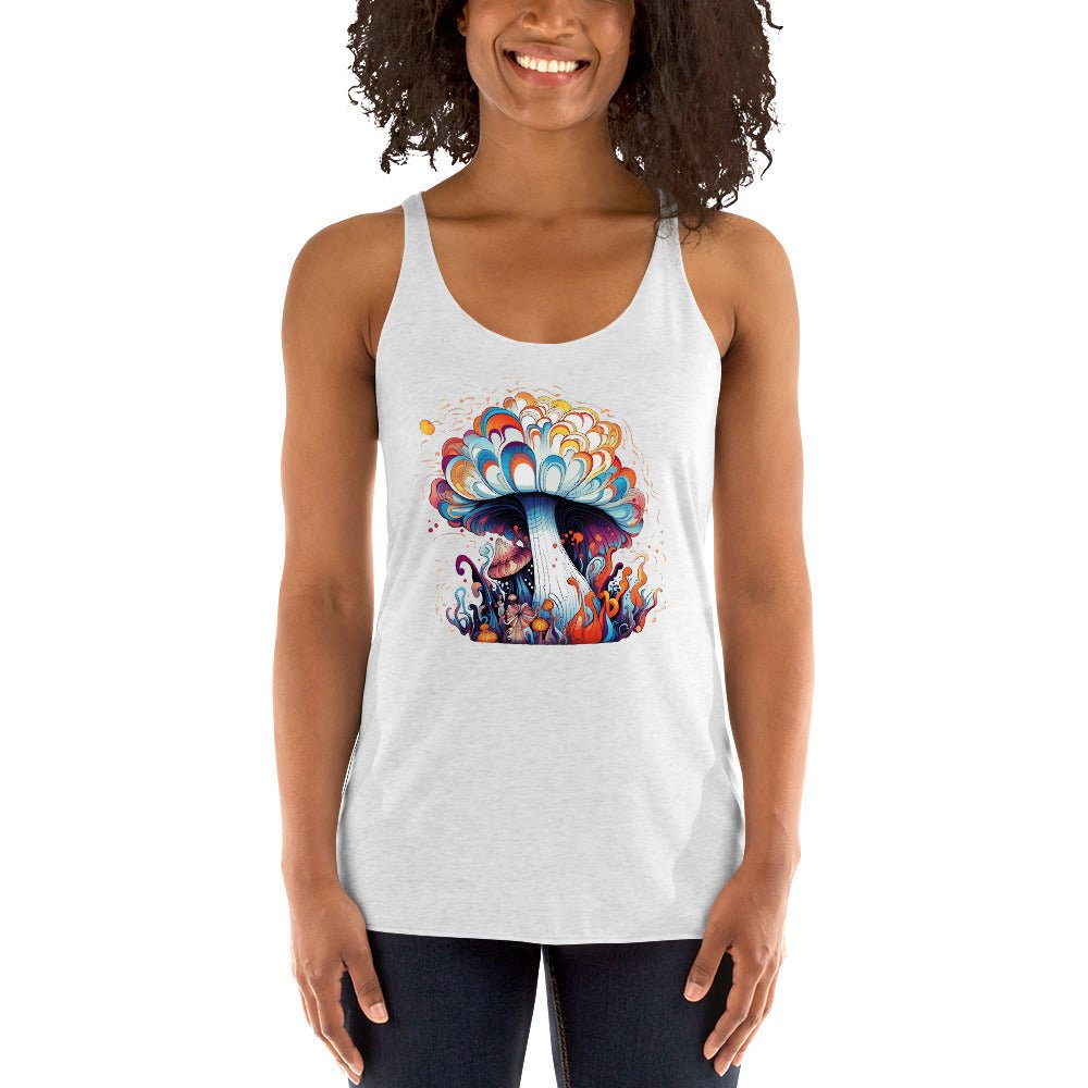 Mushroom Magic – Psychedelic Mushroom Racer Tank Top by Fungal Drip