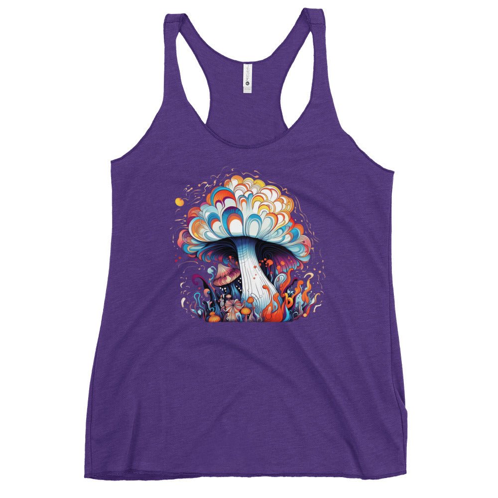 Mushroom Magic – Psychedelic Mushroom Racer Tank Top by Fungal Drip