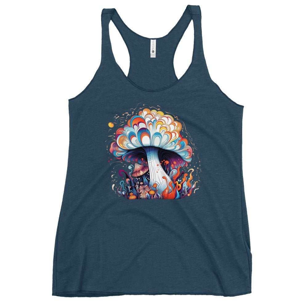 Mushroom Magic – Psychedelic Mushroom Racer Tank Top by Fungal Drip