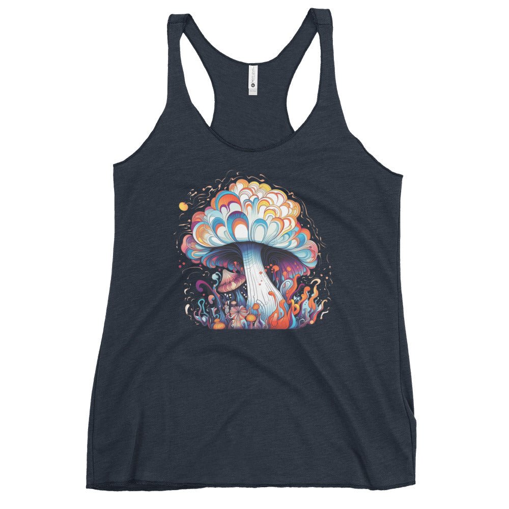 Mushroom Magic – Psychedelic Mushroom Racer Tank Top by Fungal Drip