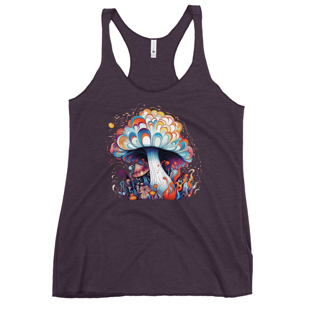 Mushroom Magic – Psychedelic Mushroom Racer Tank Top by Fungal Drip