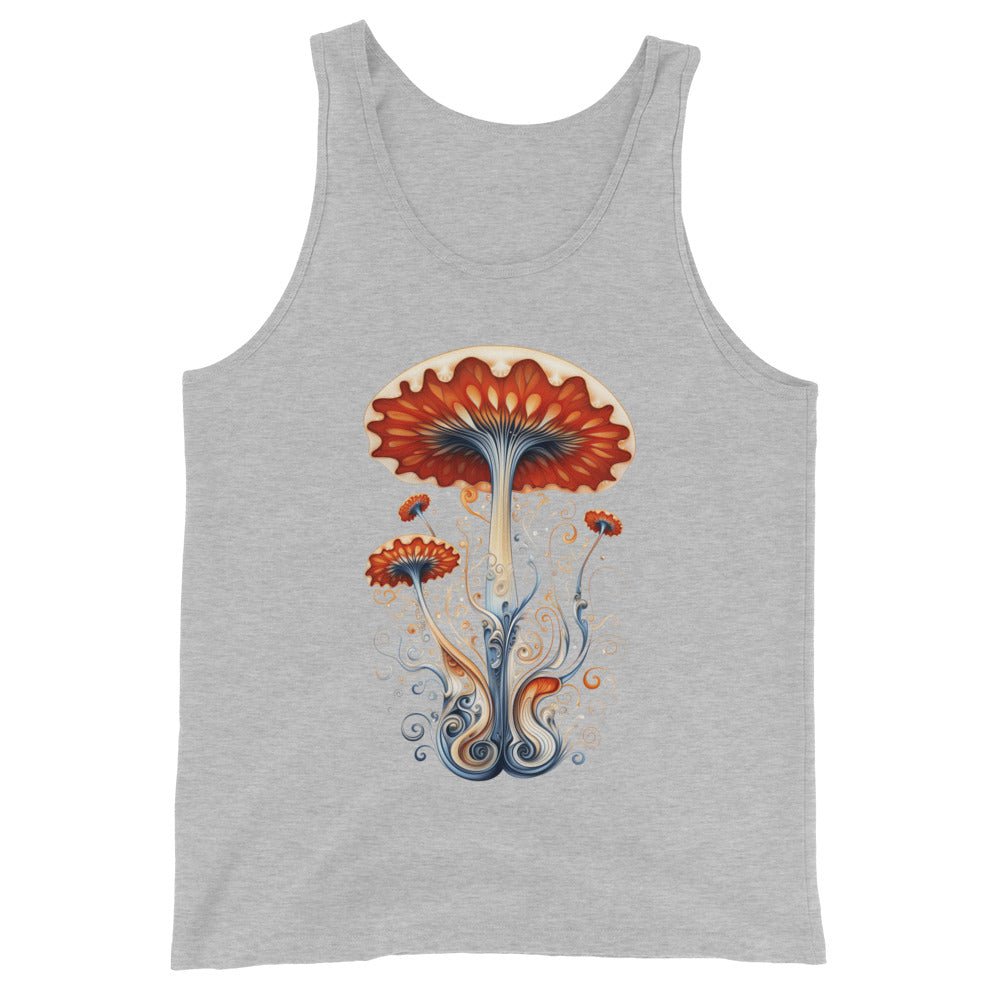 Mystic Mycelium Journey Tank Top – Psychedelic Mushroom Mens Tank Tops by Fungal Drip