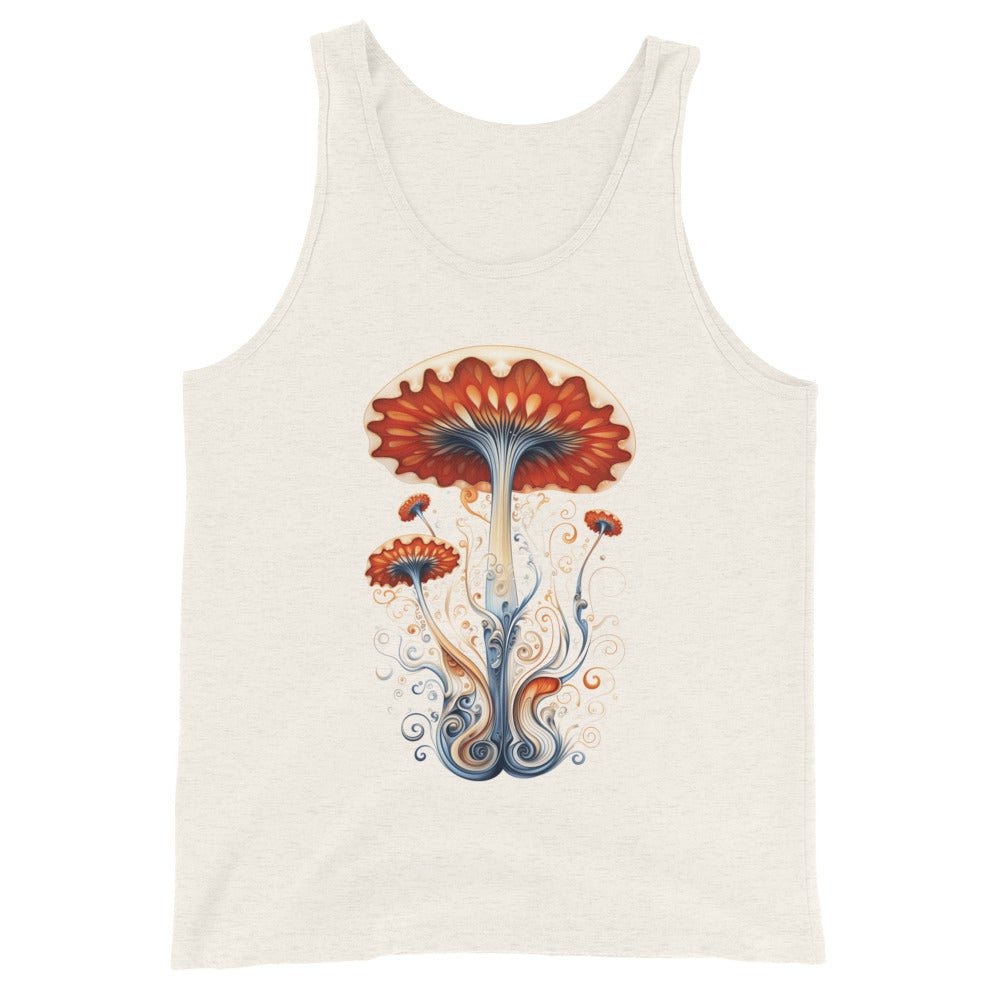 Mystic Mycelium Journey Tank Top – Psychedelic Mushroom Mens Tank Tops by Fungal Drip