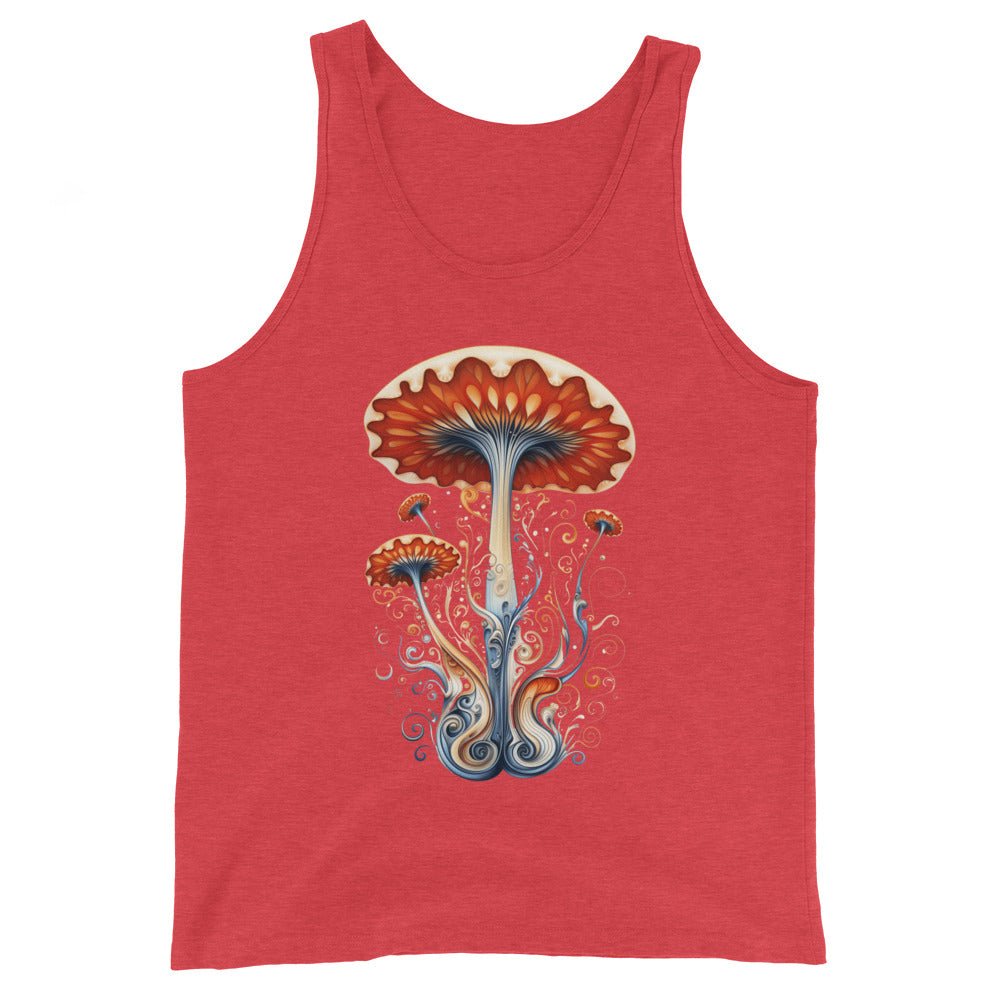 Mystic Mycelium Journey Tank Top – Psychedelic Mushroom Mens Tank Tops by Fungal Drip