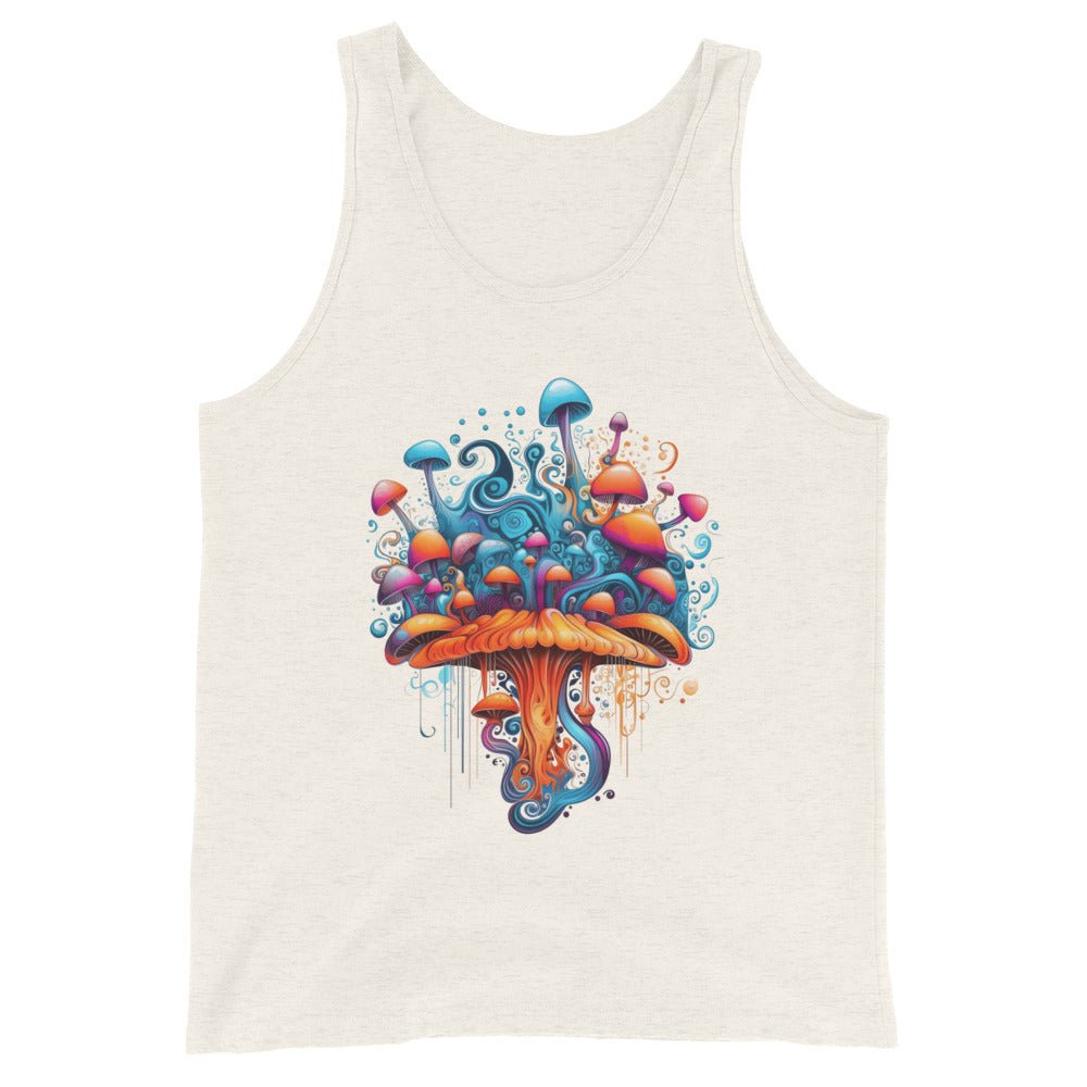 Mystic Mycelium Marvel Tank Top – Psychedelic Mushroom Mens Tank Tops by Fungal Drip