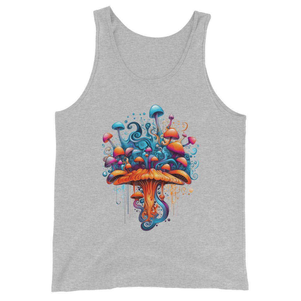Mystic Mycelium Marvel Tank Top – Psychedelic Mushroom Mens Tank Tops by Fungal Drip
