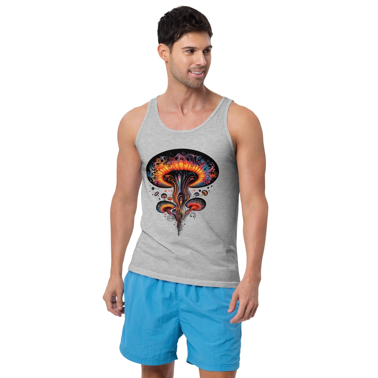 Mythical Mushroom Tank Top – Psychedelic Mushroom Mens Tank Tops by Fungal Drip
