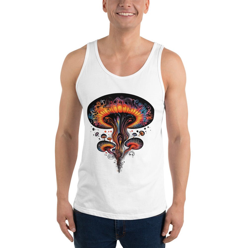 Mythical Mushroom Tank Top – Psychedelic Mushroom Mens Tank Tops by Fungal Drip