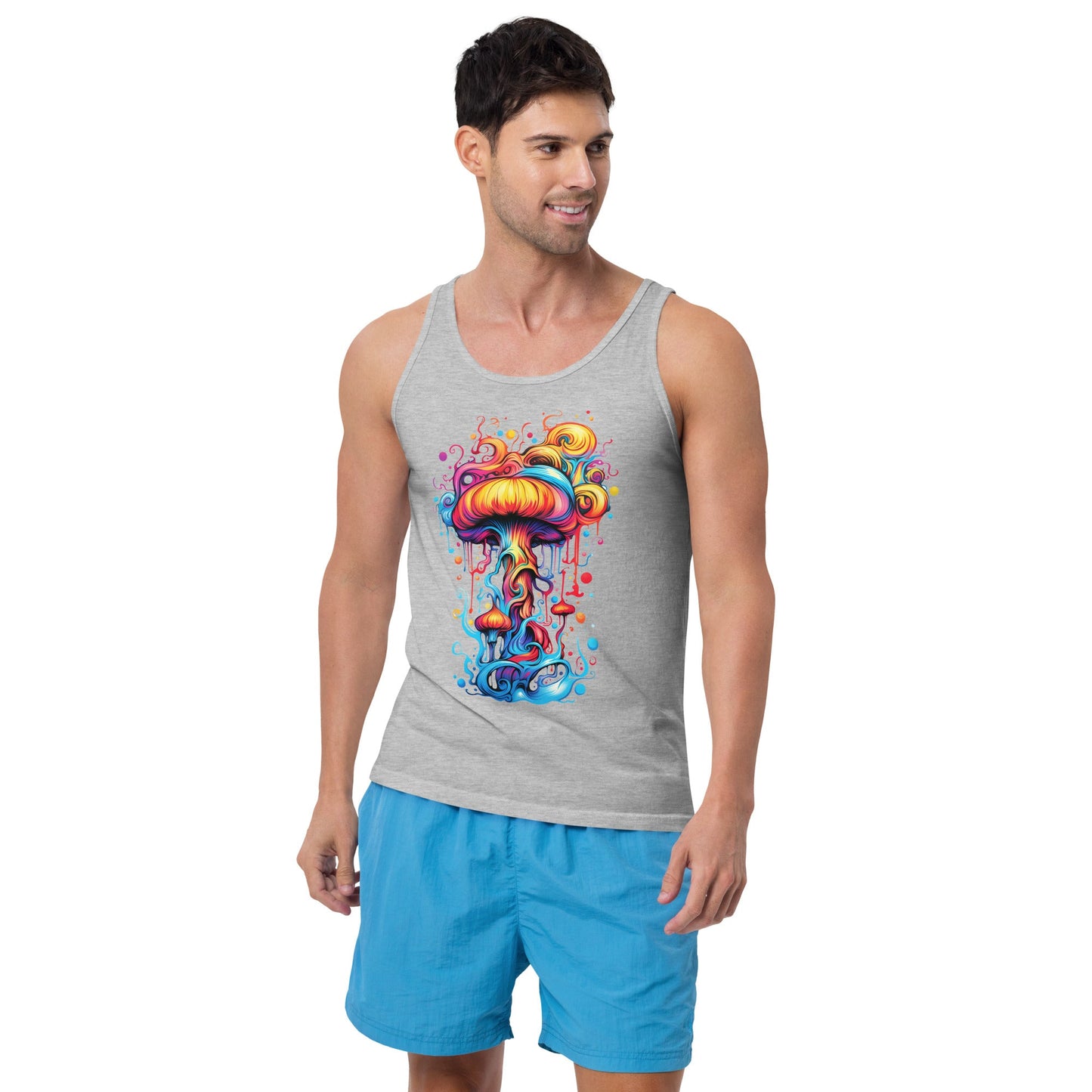 Spectrum Splash Tank Top – Psychedelic Mushroom Mens Tank Tops by Fungal Drip