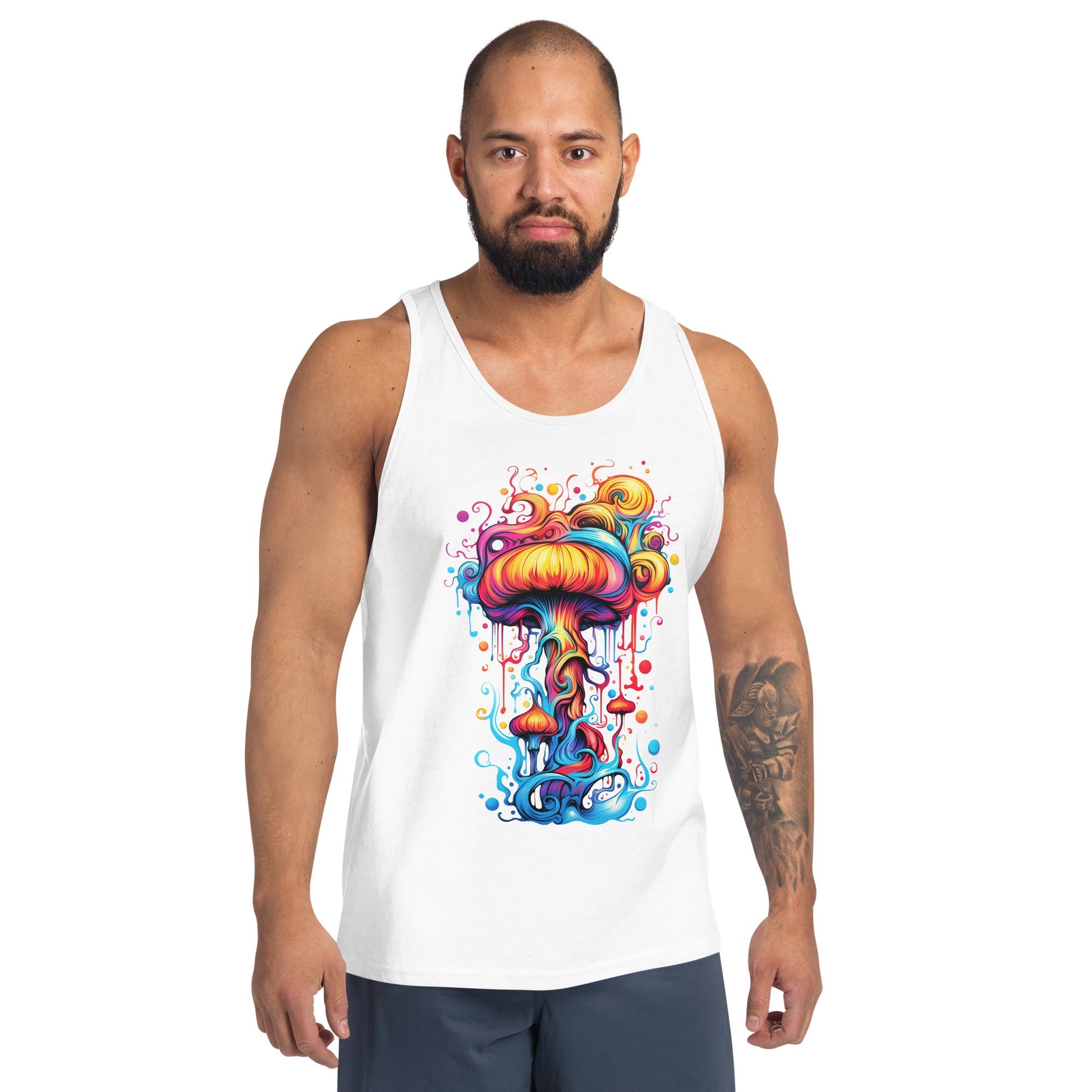 Spectrum Splash Tank Top – Psychedelic Mushroom Mens Tank Tops by Fungal Drip