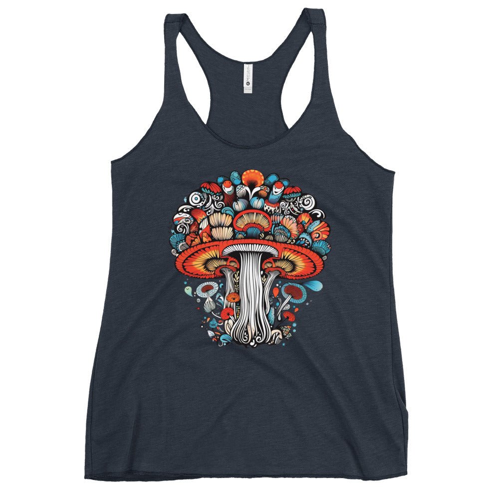 Psychedelic Oasis – Psychedelic Mushroom Racer Tank Top by Fungal Drip