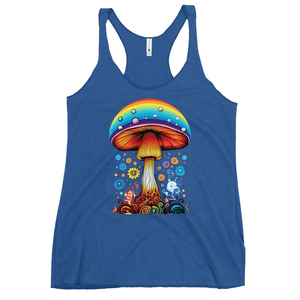 Shroomin' in Style – Psychedelic Mushroom Racer Tank Top by Fungal Drip