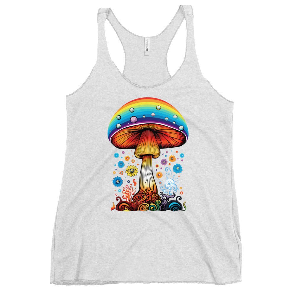 Shroomin' in Style – Psychedelic Mushroom Racer Tank Top by Fungal Drip