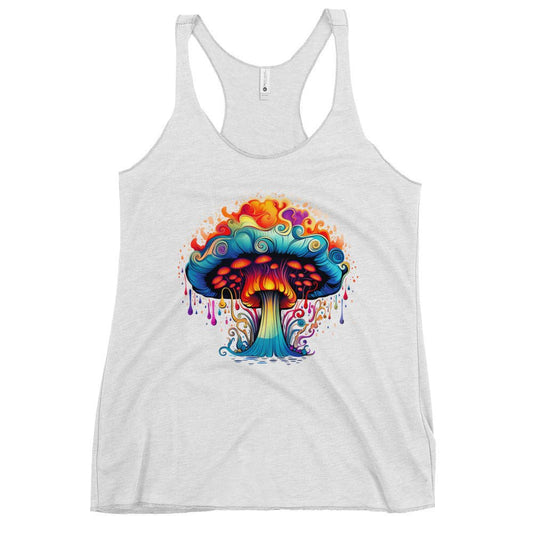 Trippy Mushroom Dreams – Psychedelic Mushroom Racer Tank Top by Fungal Drip