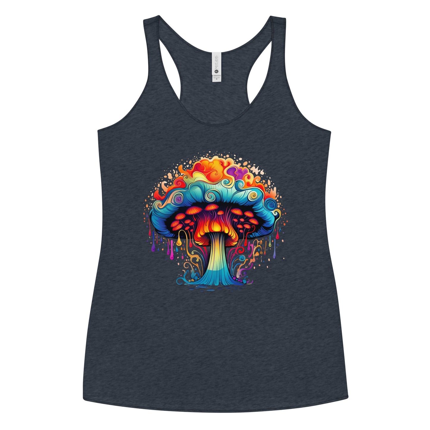Trippy Mushroom Dreams – Psychedelic Mushroom Racer Tank Top by Fungal Drip