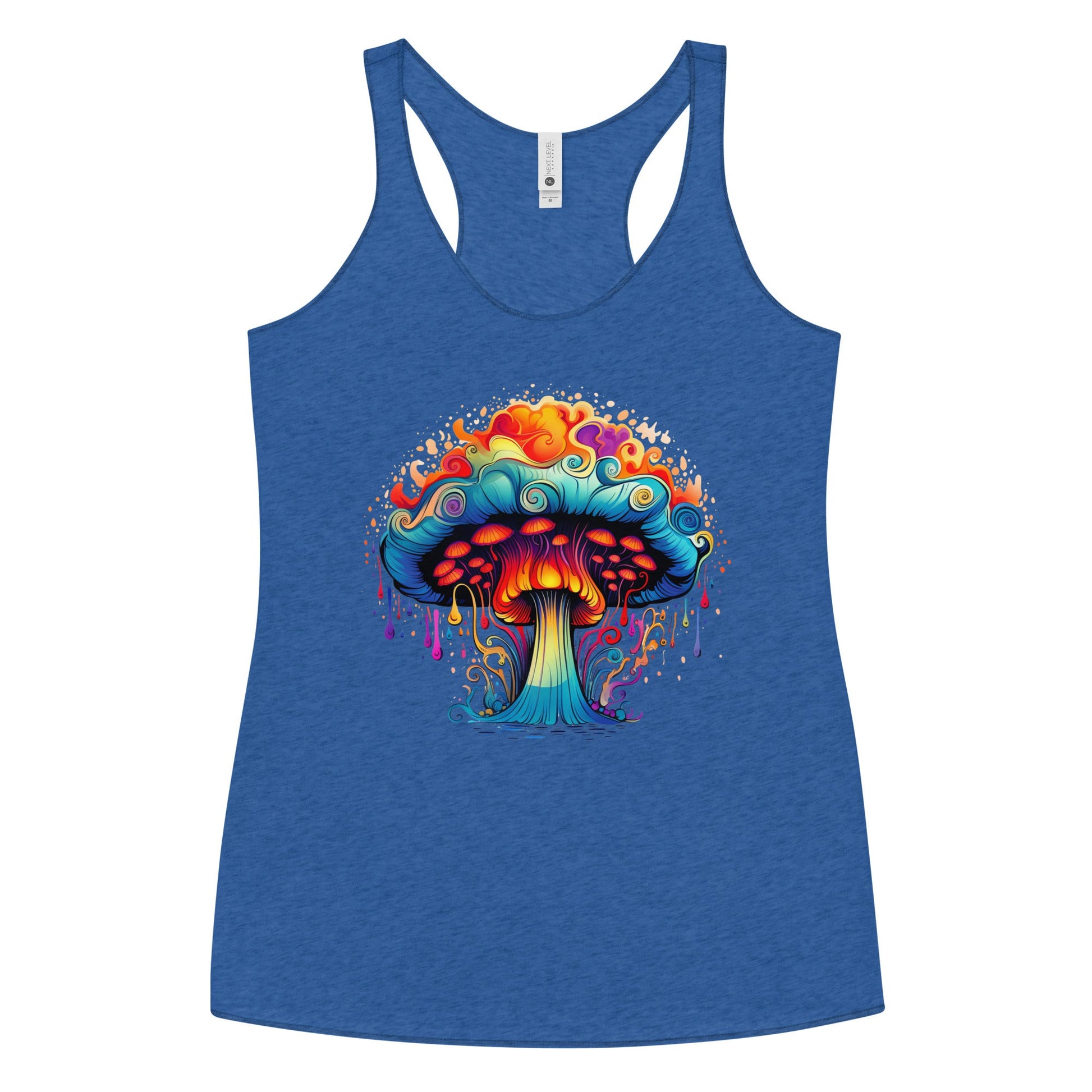 Trippy Mushroom Dreams – Psychedelic Mushroom Racer Tank Top by Fungal Drip