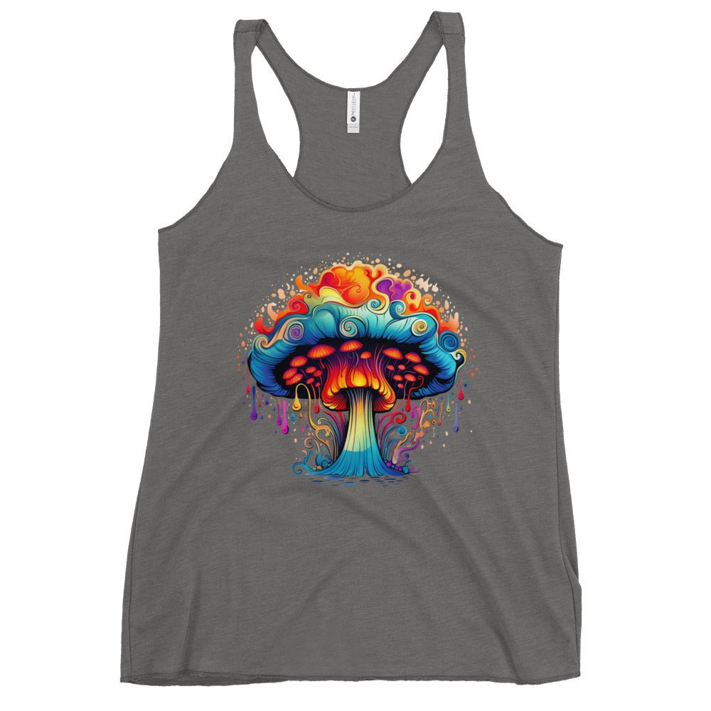 Trippy Mushroom Dreams – Psychedelic Mushroom Racer Tank Top by Fungal Drip