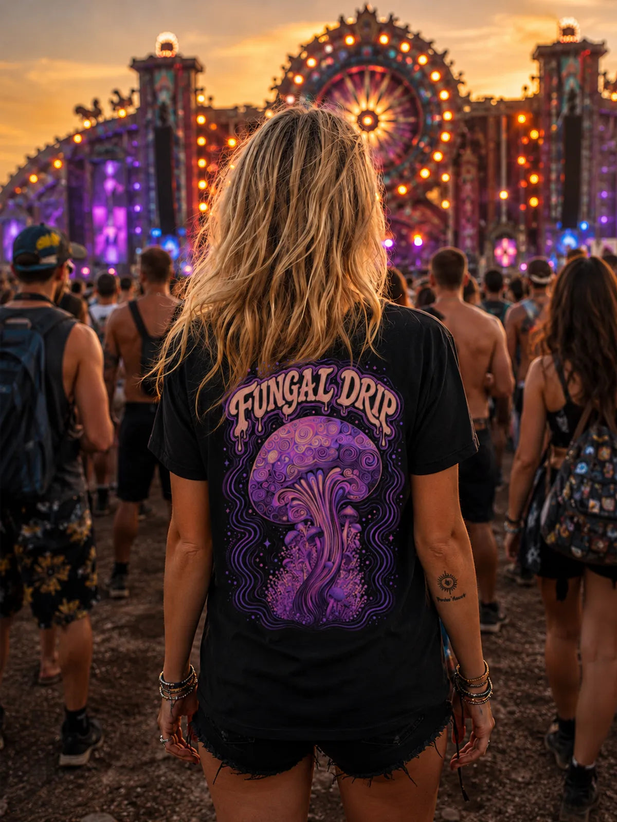 Fungal Drip worn at a festival — Big Wheel